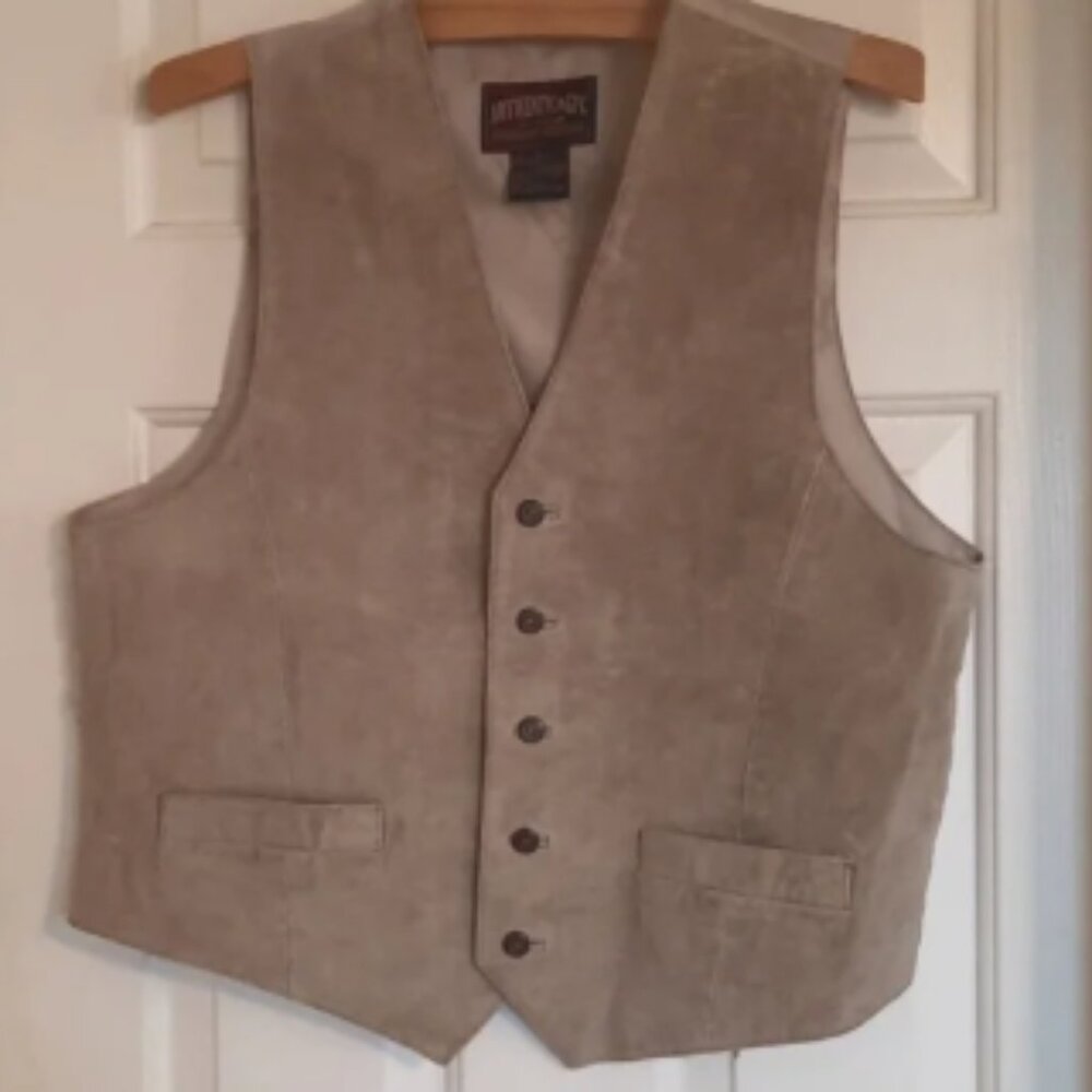 Vintage leather Vest sz med